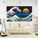 Japanese great wave kanagawa tapestry bedroom wall hanging by Decorbites