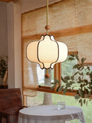 Japanese-Inspired Fabric Globe Pendant Light