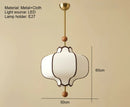 Japanese-Inspired Fabric Globe Pendant Light