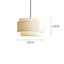 GobekUsa Camden Japanese Style Pendant Lamp Minimalist Fabric Shade Kitchen Living Room Lighting