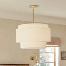 GobekUsa Camden Japanese Style Pendant Lamp Minimalist Fabric Shade Kitchen Living Room Lighting