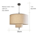 GobekUsa Camden Japanese Style Pendant Lamp Minimalist Fabric Shade Kitchen Living Room Lighting