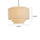 GobekUsa Camden Japanese Style Pendant Lamp Minimalist Fabric Shade Kitchen Living Room Lighting
