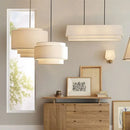 GobekUsa Camden Japanese Style Pendant Lamp Minimalist Fabric Shade Kitchen Living Room Lighting