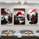 GobekUsa Japanese Natural Landscape Canvas Wall Art Set