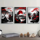 GobekUsa Japanese Natural Landscape Canvas Wall Art Set