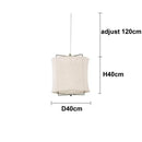 GobekUsa Linen Fabric Chandelier: Japanese Retro Handmade Art Lamps for Restaurant, Bedroom, Bar Counter