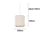 GobekUsa Linen Fabric Chandelier: Japanese Retro Handmade Art Lamps for Restaurant, Bedroom, Bar Counter