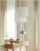 GobekUsa Linen Fabric Chandelier: Japanese Retro Handmade Art Lamps for Restaurant, Bedroom, Bar Counter