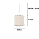 GobekUsa Linen Fabric Chandelier: Japanese Retro Handmade Art Lamps for Restaurant, Bedroom, Bar Counter