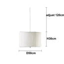 GobekUsa Linen Fabric Chandelier: Japanese Retro Handmade Art Lamps for Restaurant, Bedroom, Bar Counter