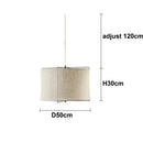 GobekUsa Linen Fabric Chandelier: Japanese Retro Handmade Art Lamps for Restaurant, Bedroom, Bar Counter