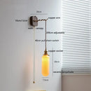 GobekUsa Ceramic LED Wall Light: Japanese Style Fixture, Home Decor for Bedroom & Living Room