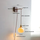 GobekUsa Ceramic LED Wall Light: Japanese Style Fixture, Home Decor for Bedroom & Living Room