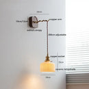GobekUsa Ceramic LED Wall Light: Japanese Style Fixture, Home Decor for Bedroom & Living Room