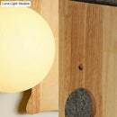 GobekUsa Japanese Style Wooden Puzzle Base Wall Light - 1 Light Beige Sconce Lamp for Corridor & Kitchen