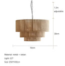 GobekUsa Hemp Rope Pendant Lights Wall Sconce for Living Room Bedroom Japanese Style