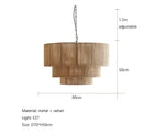 GobekUsa Hemp Rope Pendant Lights Wall Sconce for Living Room Bedroom Japanese Style