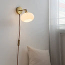 GobekUsa Japanese Style LED Wall Sconce Glass Rotate Pull Chain Switch Stair Light