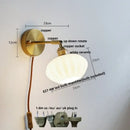 GobekUsa Japanese Style LED Wall Sconce Glass Rotate Pull Chain Switch Stair Light