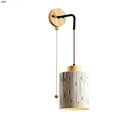 GobekUsa Japanese Style LED Wood Wall Light with Pull Chain Switch for Bedroom and Restaurant