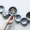 Japanese style matte gray small sauce dishes rice bowl dining room by Decorbites