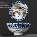 Japanese style multi color ceramic kung fu tea cup set dining room by Decorbites