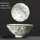 Japanese style multi color ceramic kung fu tea cup set dining room by Decorbites