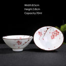 Japanese style multi color ceramic kung fu tea cup set dining room by Decorbites