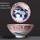 Japanese style multi color ceramic kung fu tea cup set dining room by Decorbites