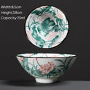 Japanese style multi color ceramic kung fu tea cup set dining room by Decorbites