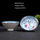 Japanese style multi color ceramic kung fu tea cup set dining room by Decorbites