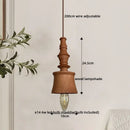 GobekUsa Japanese Style LED Wooden Pendant Light Fixture for Home Decor and Restaurant