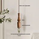 GobekUsa Japanese Style LED Wooden Pendant Light Fixture for Home Decor and Restaurant