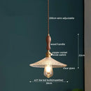 GobekUsa Clear Glass Pendant Lamp Japanese Style LED Hanging Lights