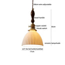 GobekUsa Clear Glass Pendant Lamp Japanese Style LED Hanging Lights