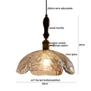 GobekUsa Clear Glass Pendant Lamp Japanese Style LED Hanging Lights