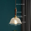 GobekUsa Clear Glass Pendant Lamp Japanese Style LED Hanging Lights