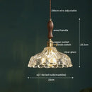 GobekUsa Clear Glass Pendant Lamp Japanese Style LED Hanging Lights