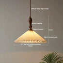 GobekUsa Clear Glass Pendant Lamp Japanese Style LED Hanging Lights