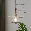 GobekUsa Clear Glass Pendant Lamp Japanese Style LED Hanging Lights