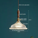 GobekUsa Clear Glass Pendant Lamp Japanese Style LED Hanging Lights
