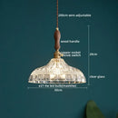 GobekUsa Clear Glass Pendant Lamp Japanese Style LED Hanging Lights
