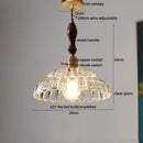 GobekUsa Clear Glass Pendant Lamp Japanese Style LED Hanging Lights