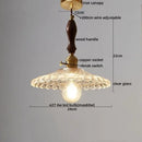 GobekUsa Clear Glass Pendant Lamp Japanese Style LED Hanging Lights