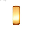 GobekUsa Japanese Cylinder Wall Sconce Lamp - White Glass Bedside Lighting
