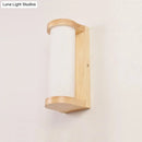 GobekUsa Japanese Cylinder Wall Sconce Lamp - White Glass Bedside Lighting