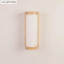 GobekUsa Japanese Cylinder Wall Sconce Lamp - White Glass Bedside Lighting