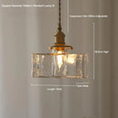 Japanese Vintage Glass Pendant Light in Polished Brass