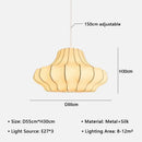 Japanese Wabi-Sabi White Silk Knitted Pendant Light